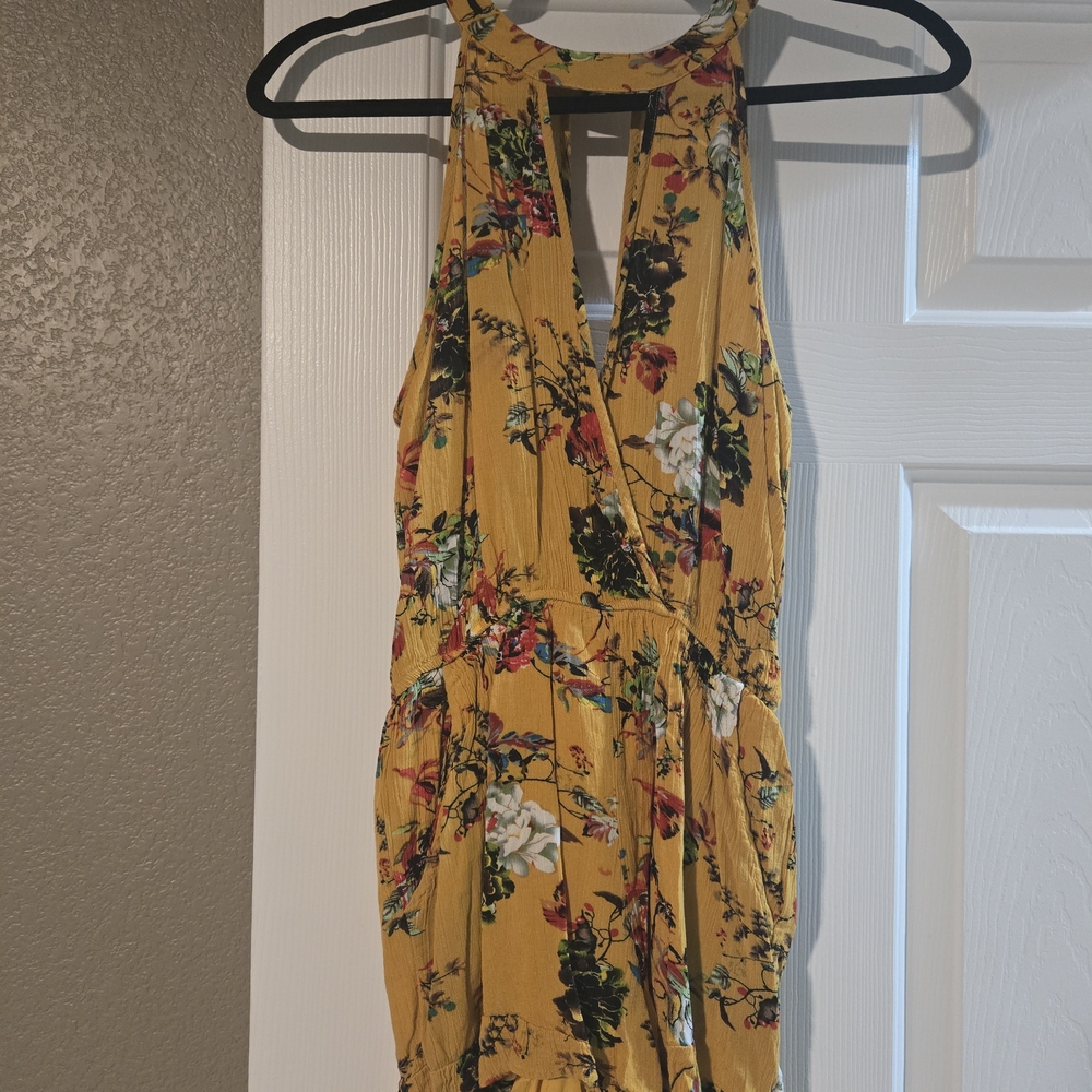 Infinity Raine Floral Yellow Romper